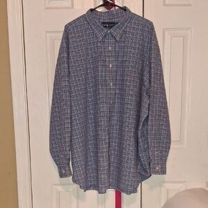 Polo by Ralph Lauren Men's Blue Plaid Shirt